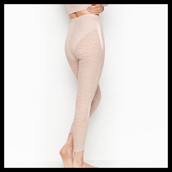 Victoria's Secret Total Knockout High Waist Leggings Sheer Leopard Print - Picture 2 of 9